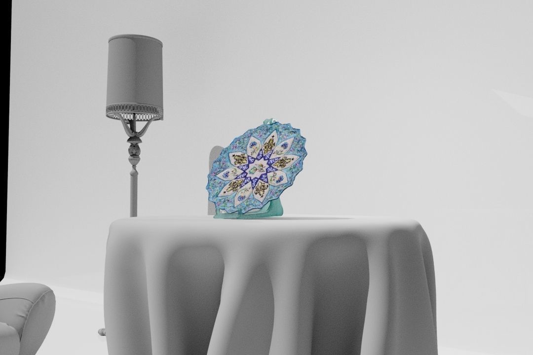 Mina-Mandala dish05 3D model Low-poly 3D model_8