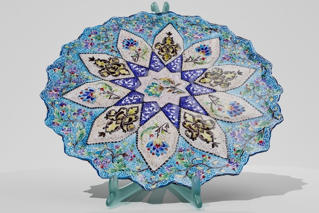 Mina-Mandala dish05 3D model Low-poly 3D model_6
