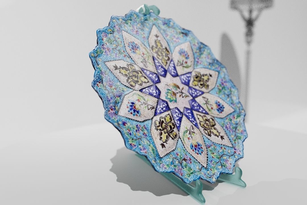 Mina-Mandala dish05 3D model Low-poly 3D model_3