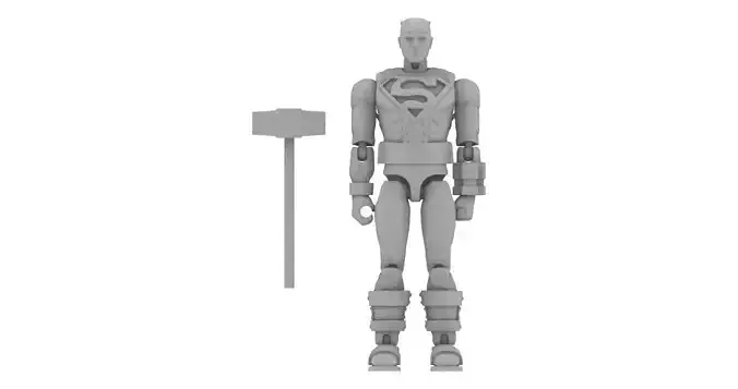 Steel John Henry Irons - ARTICULATED ACTION FIGURE 100mm 3D print model