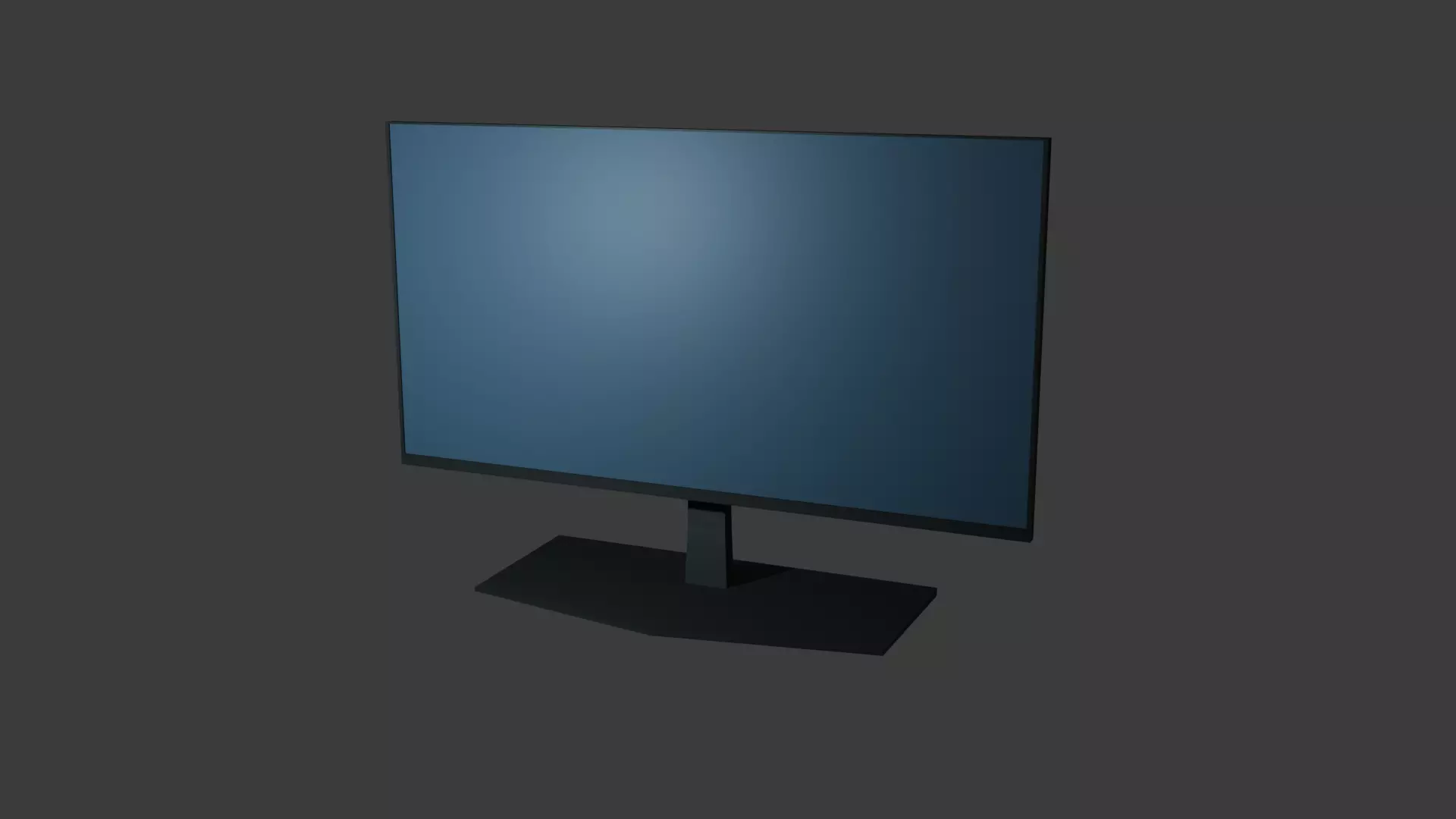Gaming Monitor Low-poly 3D model_0