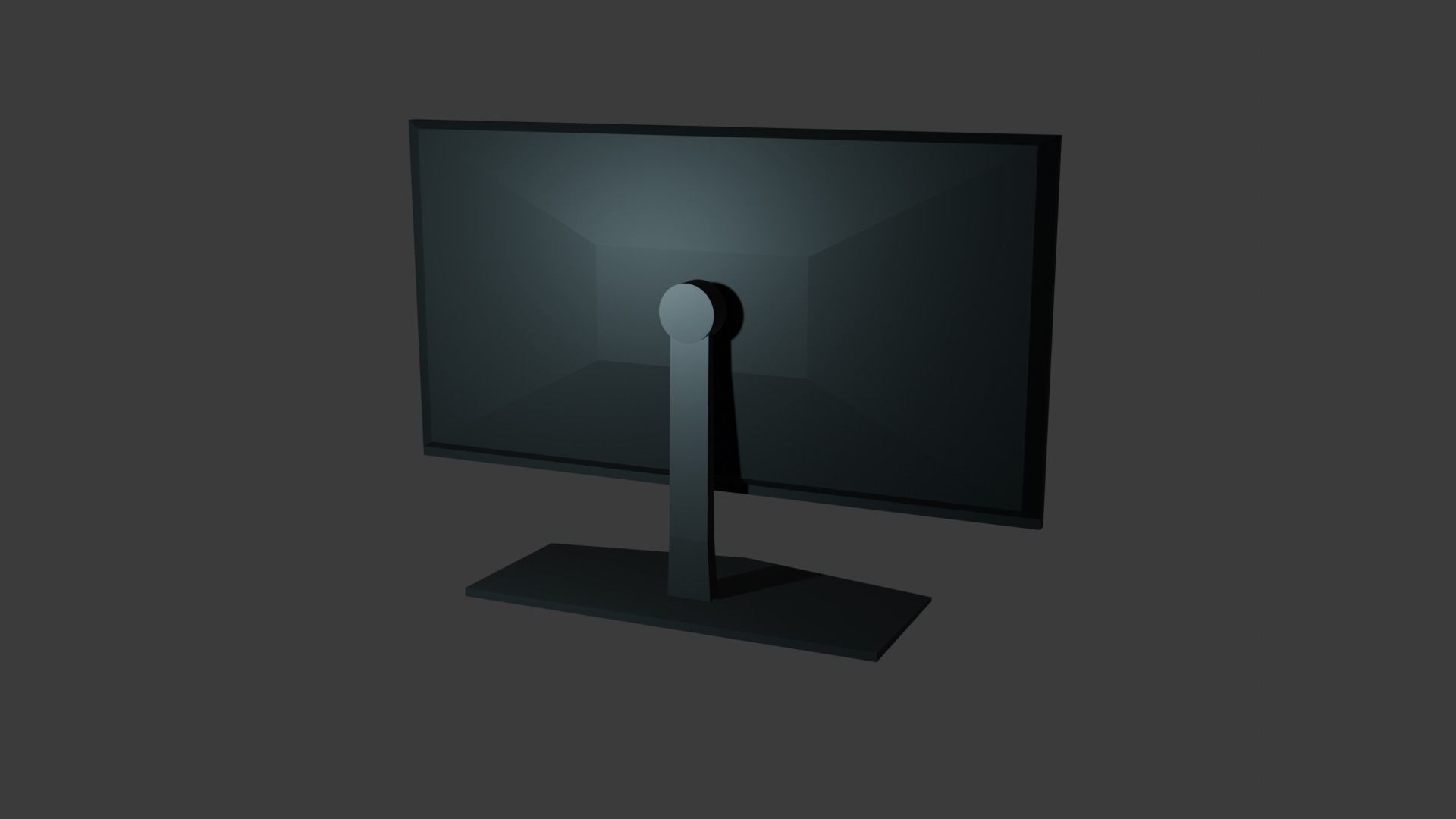 Gaming Monitor Low-poly 3D model_1
