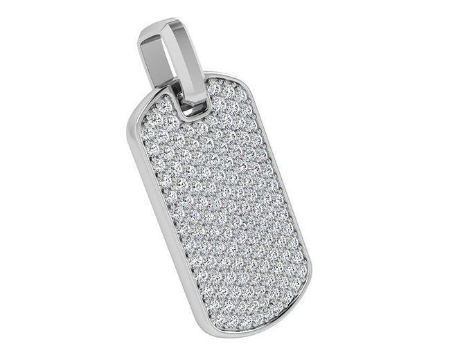 French Pave Military Pendant 4129 3D print model