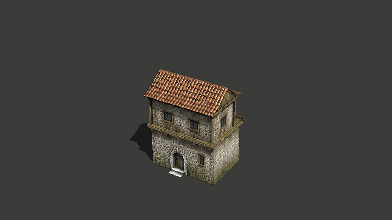 Medieval buildings pack Low-poly 3D model_3