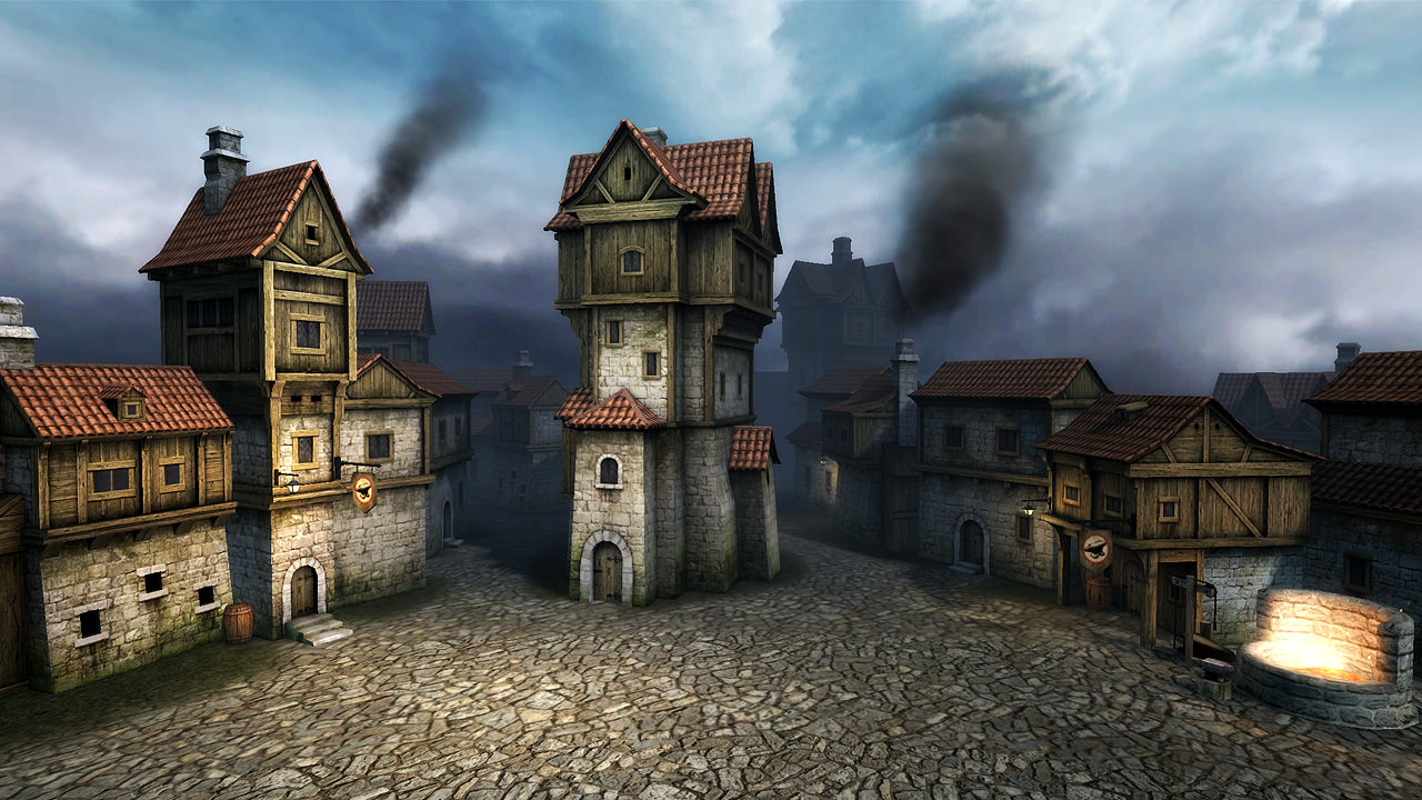 Medieval buildings pack Low-poly 3D model_1