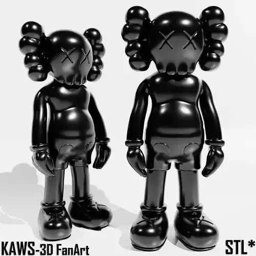 KAWS 3D MODEL FAN ART KAWS COMPANION OPEN EDITION VINYL FIGURE