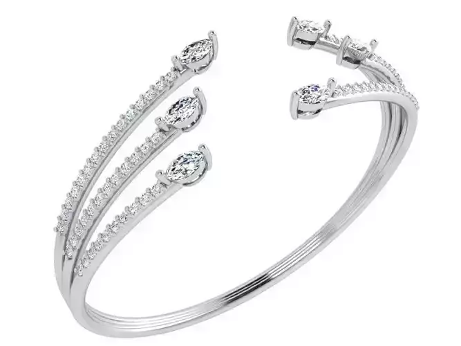 Marquise Diamond Bangle Bracelet 4136