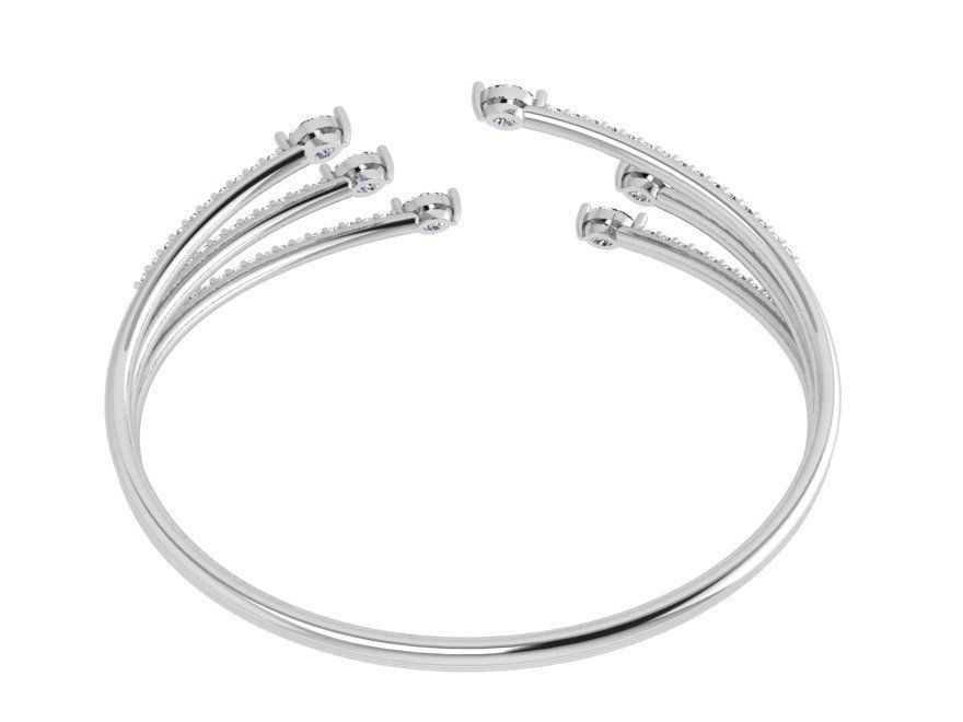 Marquise Diamond Bangle Bracelet 4136 3D print model_3