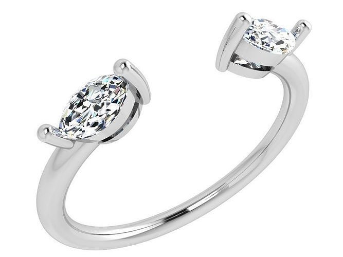 Marquise Basket Ring 4137 3D print model
