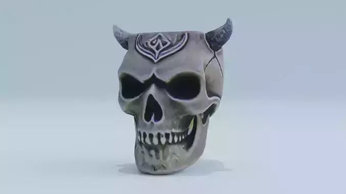 The Devil Skull Cachepot Low-poly 3D model