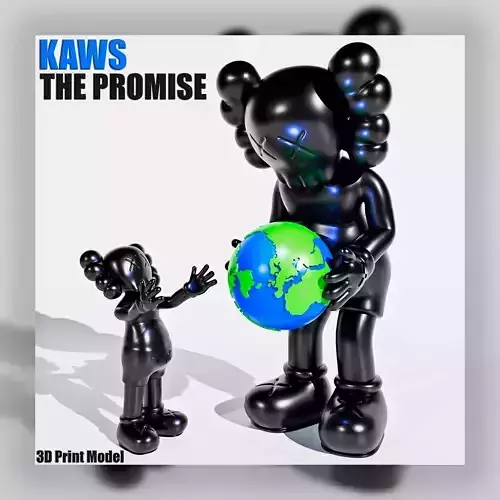KAWS THE PROMISE FIGURE 3D PRINT MODELS ART Toy