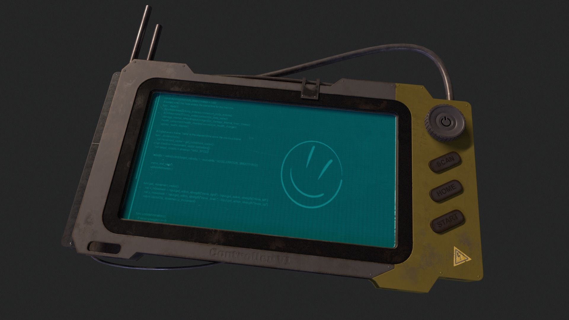 SciFi Device Controller V1 Low-poly 3D model_8
