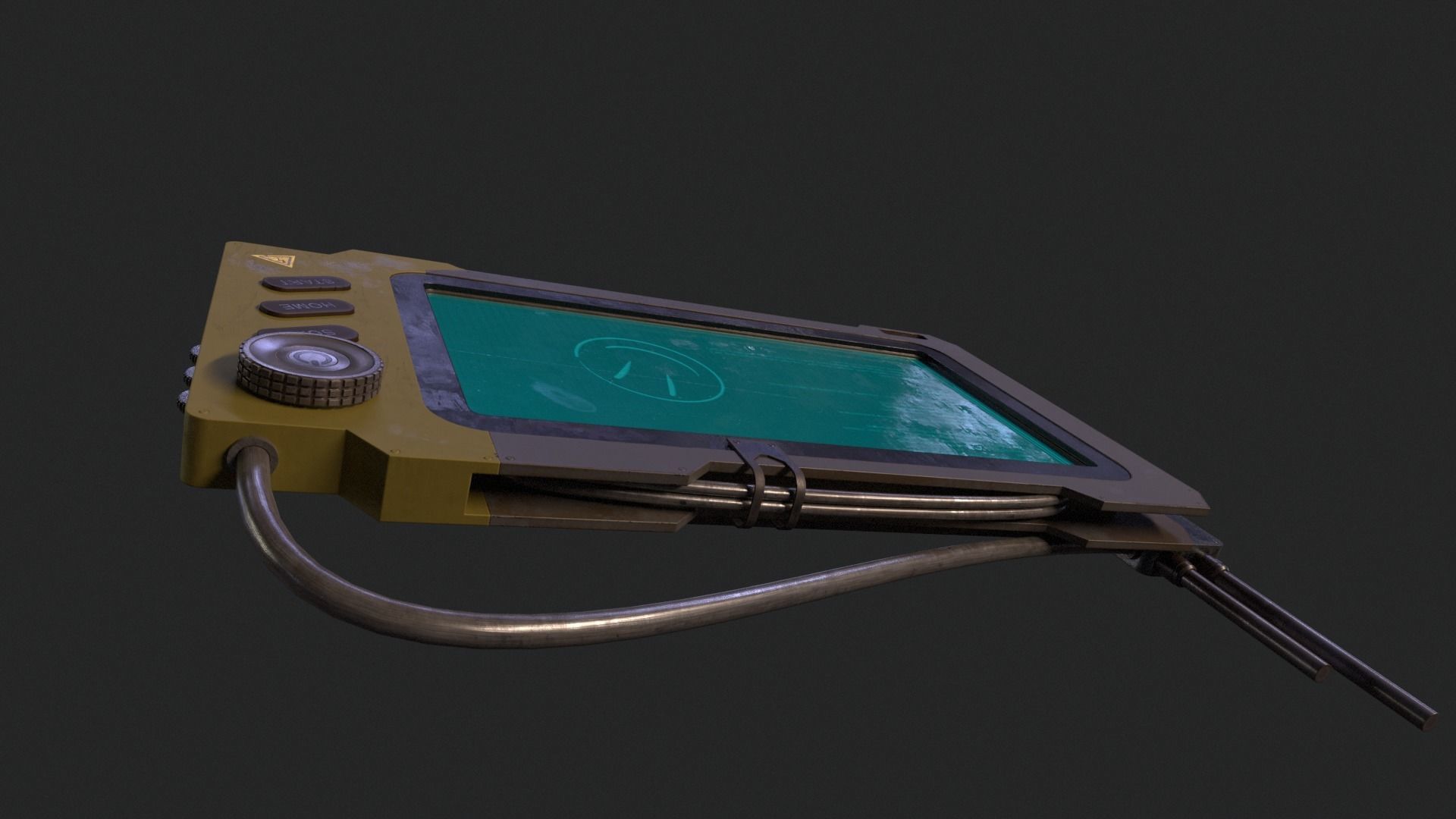 SciFi Device Controller V1 Low-poly 3D model_7