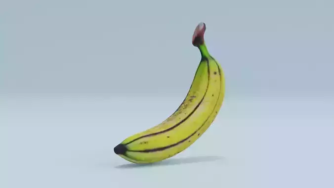Banana Realistic Fresh Yellow Food