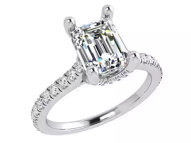 Emerald Diamond Ring 4138