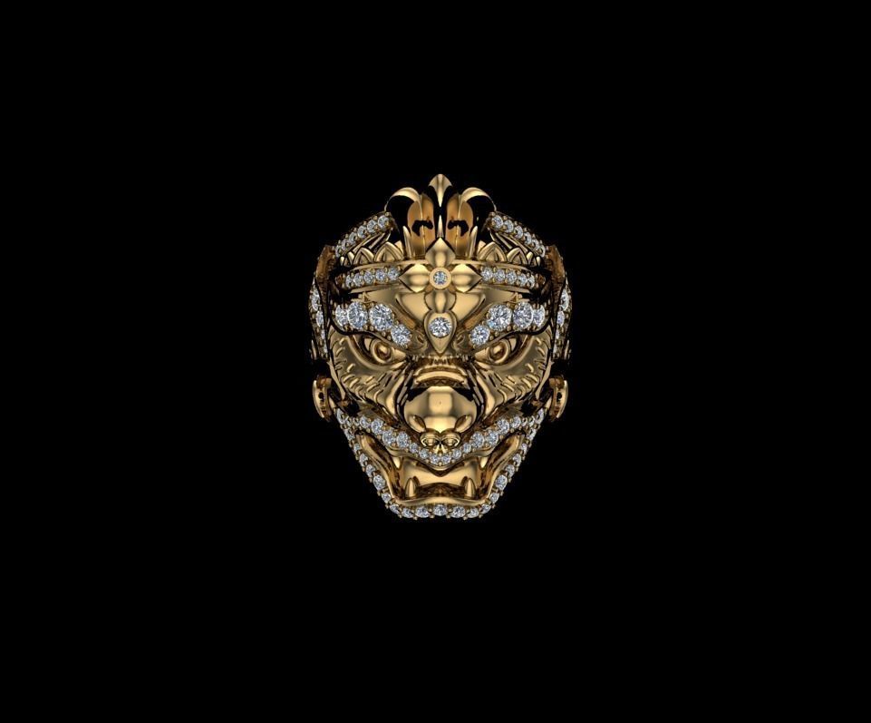 Hanuman Ring 3D print model_5