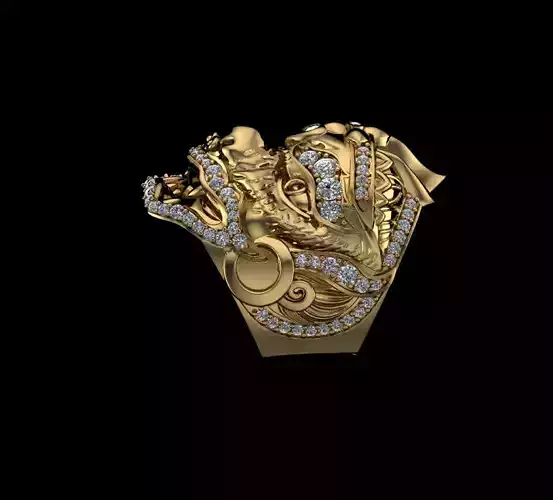 Hanuman Ring 3D print model
