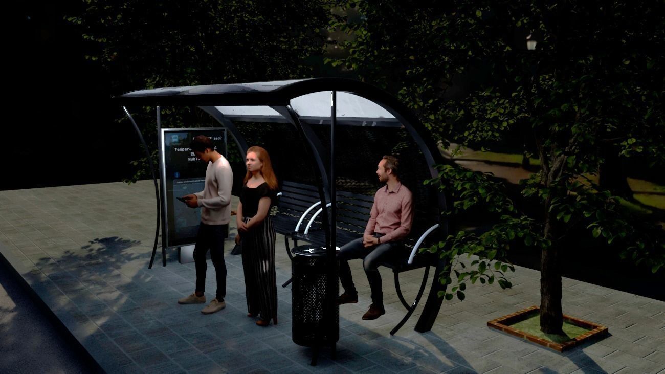 Parada autobus 3D model_7