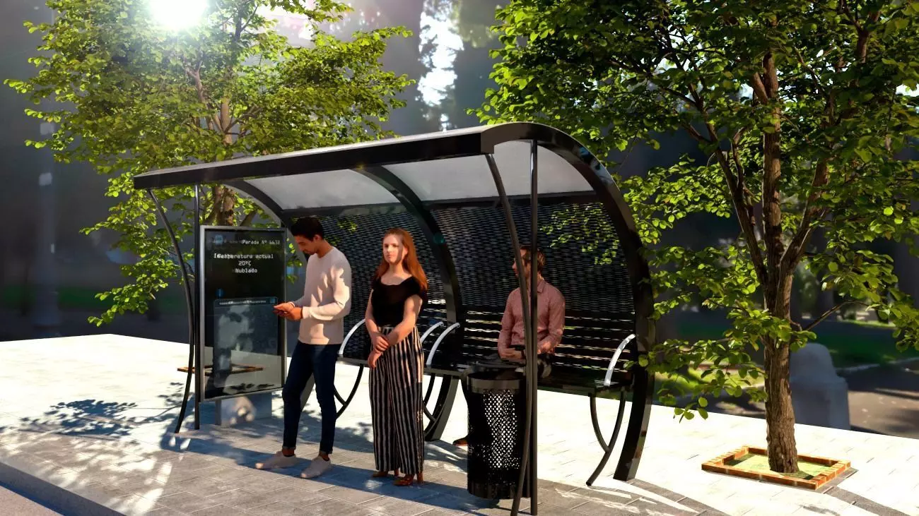 Parada autobus 3D model_0