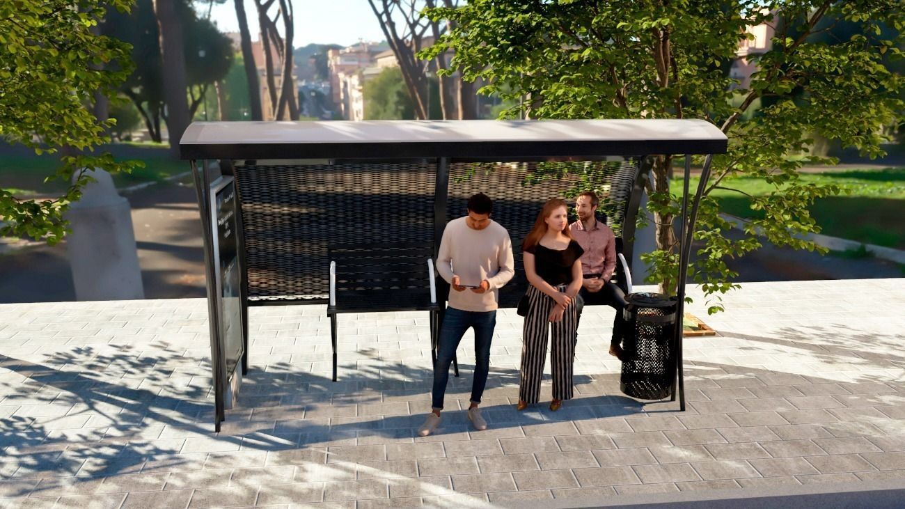 Parada autobus 3D model_6