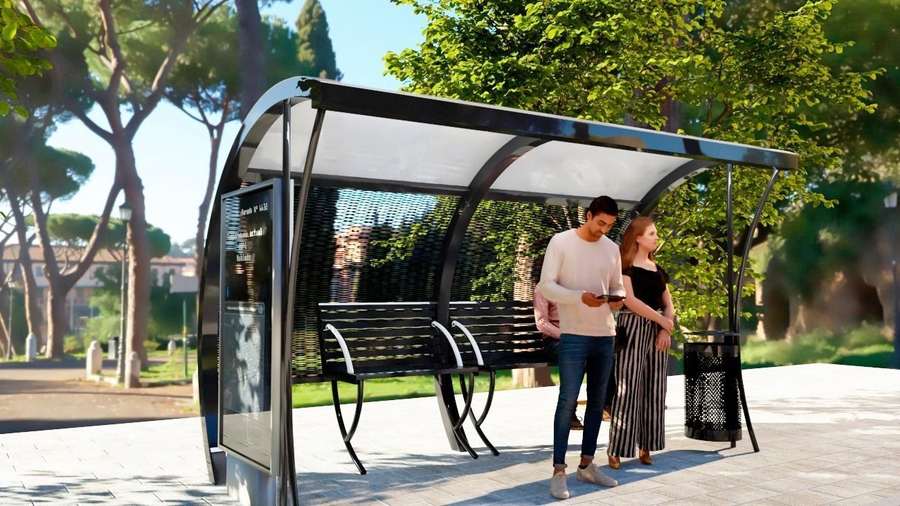 Parada autobus 3D model_4