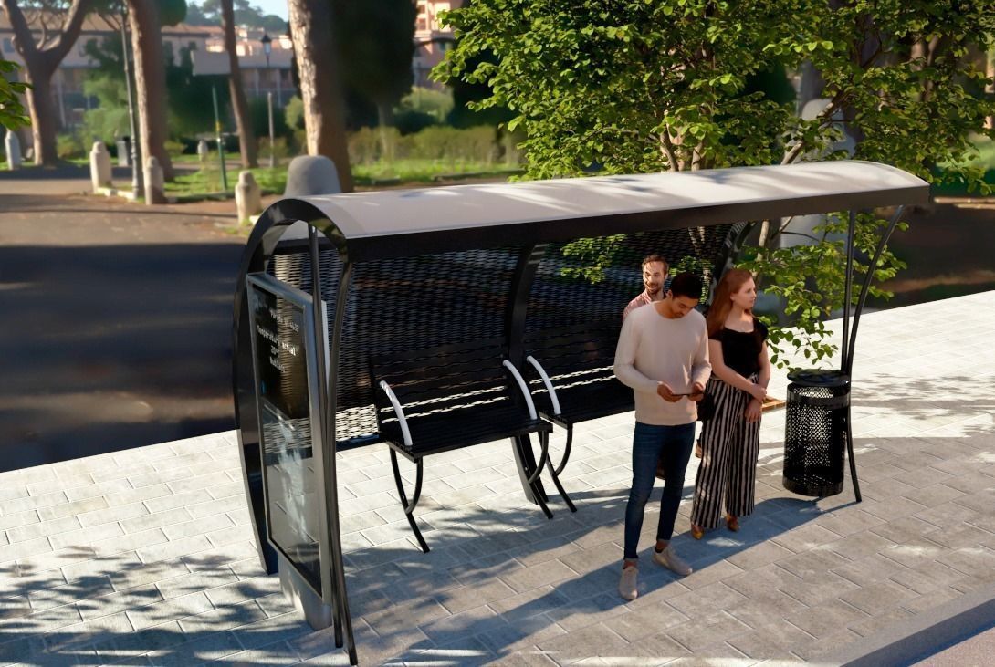 Parada autobus 3D model_5