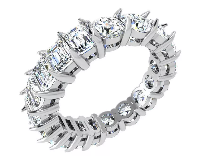 Eternity Diamond Band 4140 3D print model