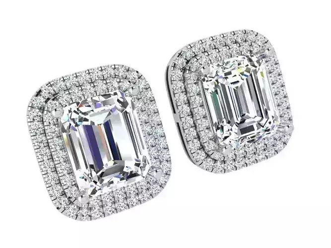 Emerald Halo Earring 4142