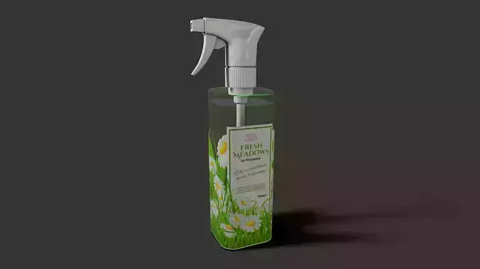 Clean Air Freshener in Transparent Container - 3D Model