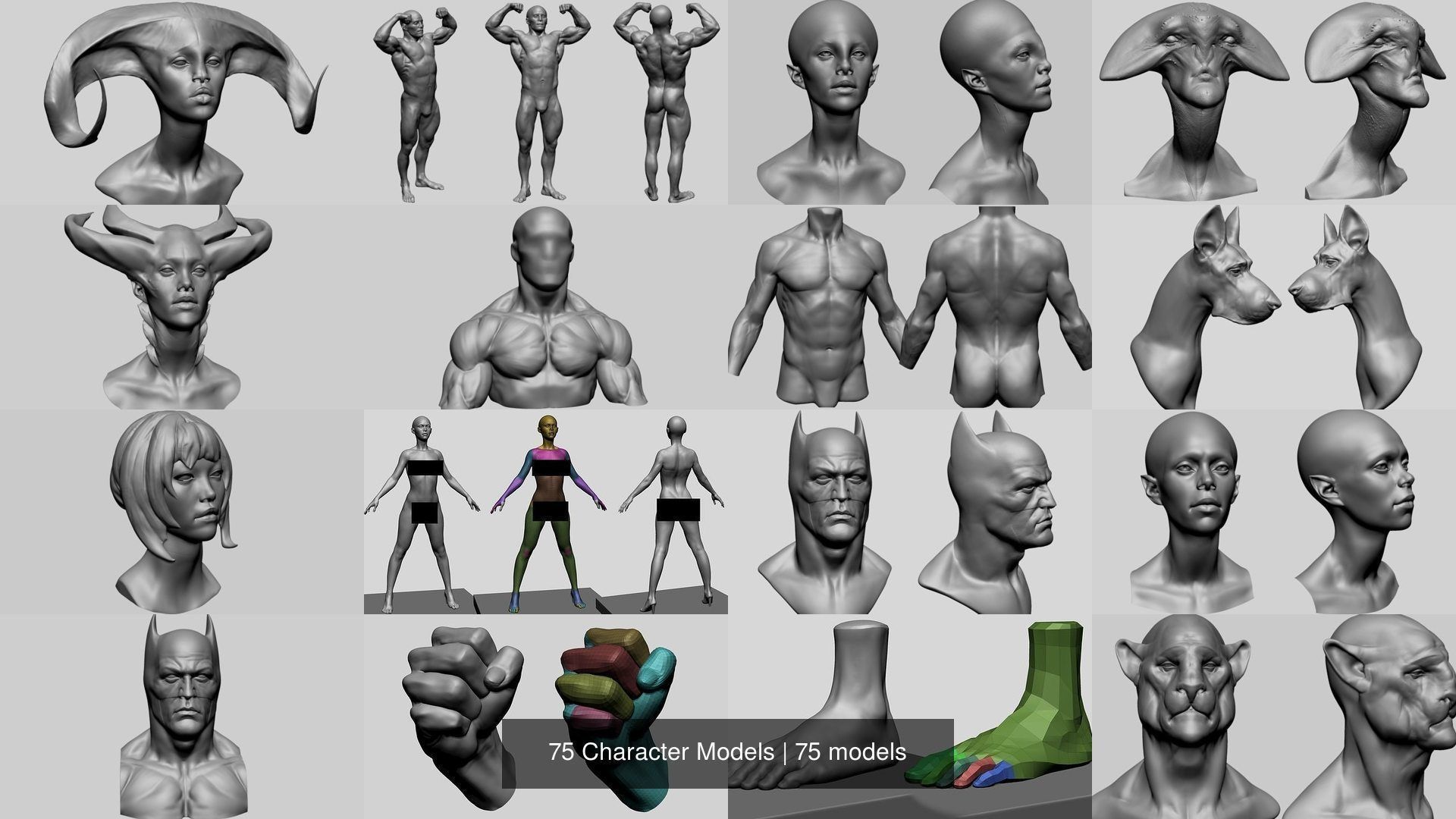 75 Character Models 3D Model Collection_6