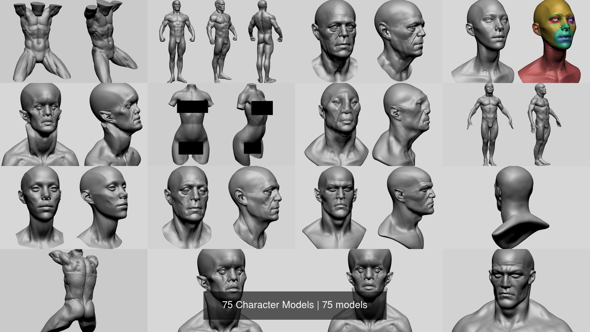 75 Character Models 3D Model Collection_8