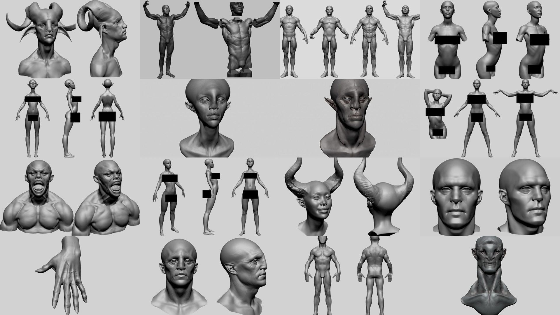 75 Character Models 3D Model Collection_3