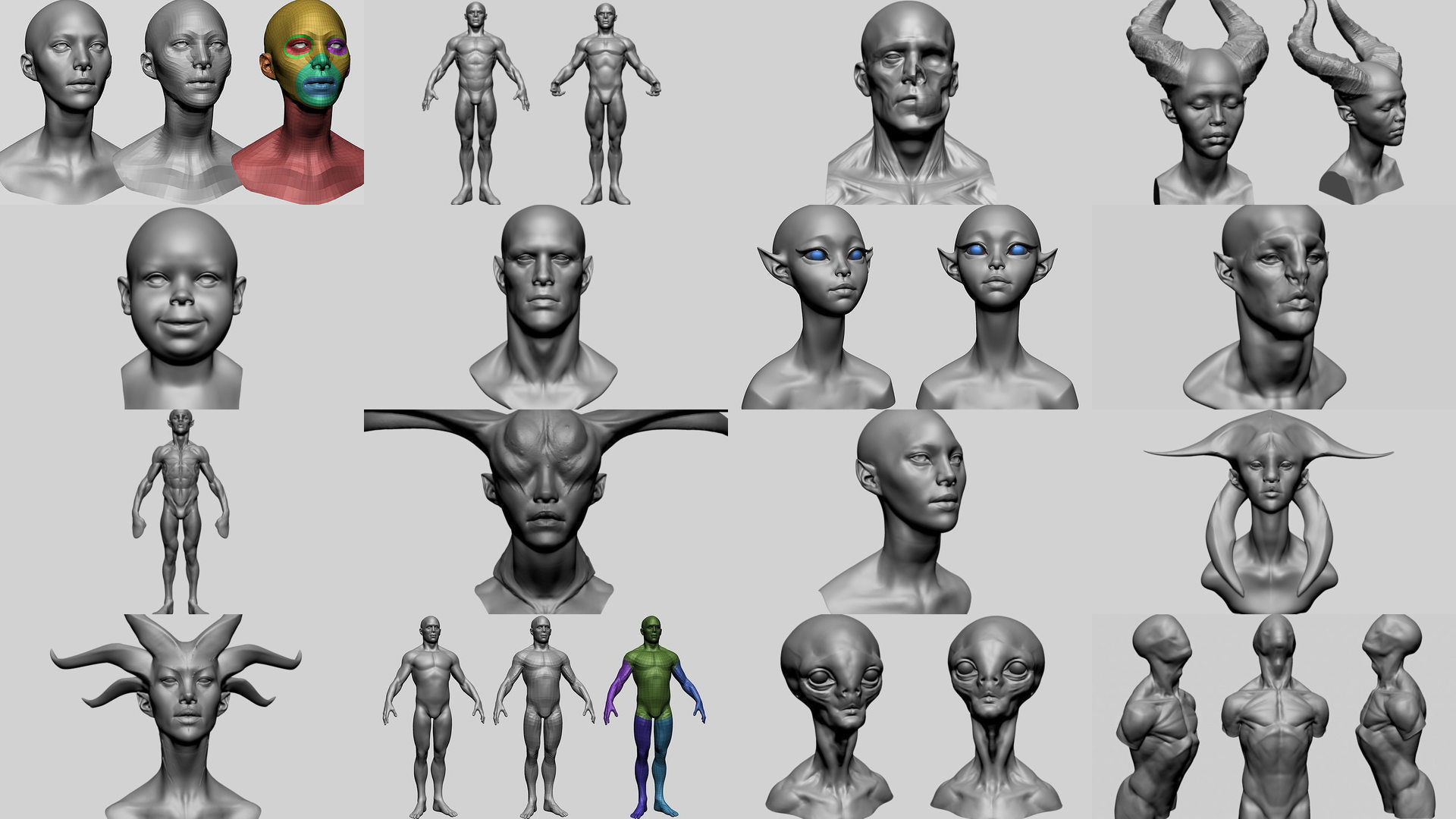 75 Character Models 3D Model Collection_1