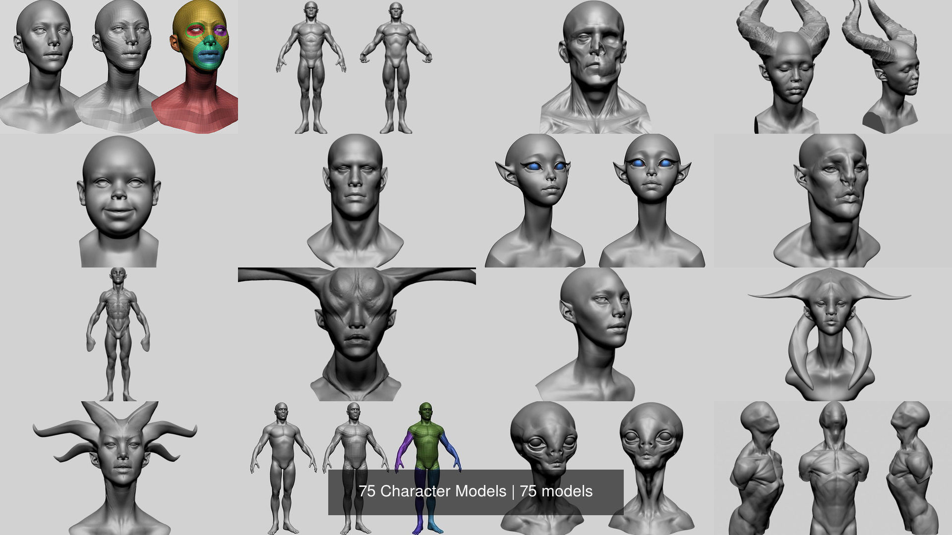 75 Character Models 3D Model Collection_2