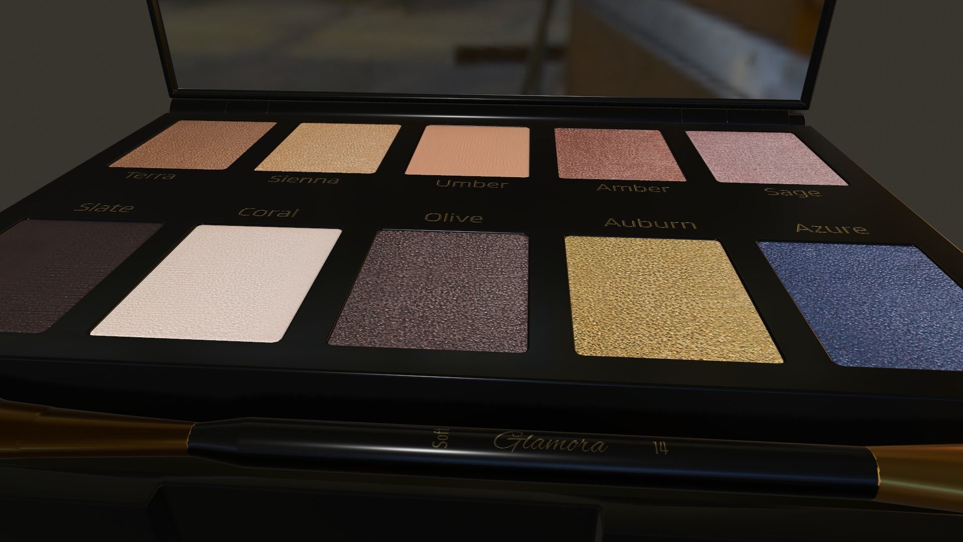 Makeup Tools Set - 3D Model Low-poly 3D model_7