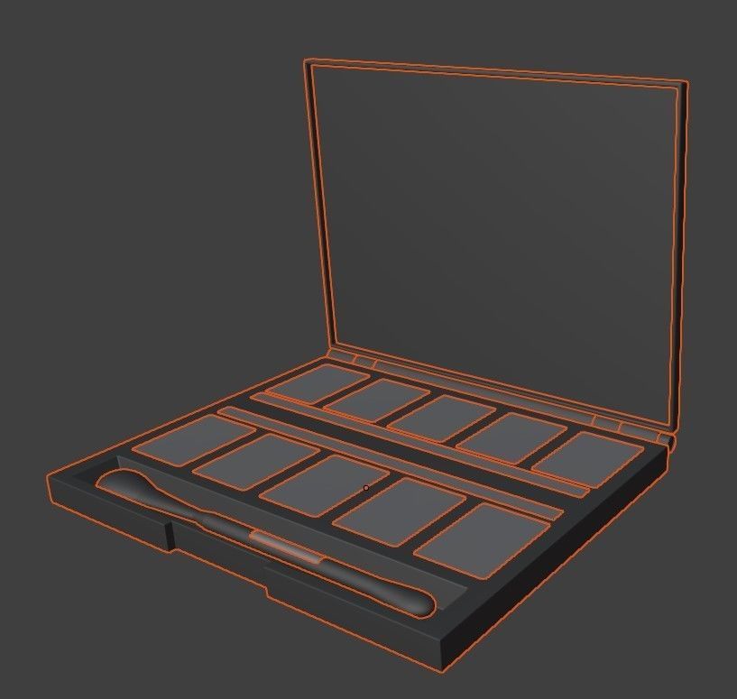 Makeup Tools Set - 3D Model Low-poly 3D model_11