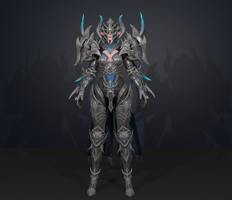 elf deathknight 3D model_1