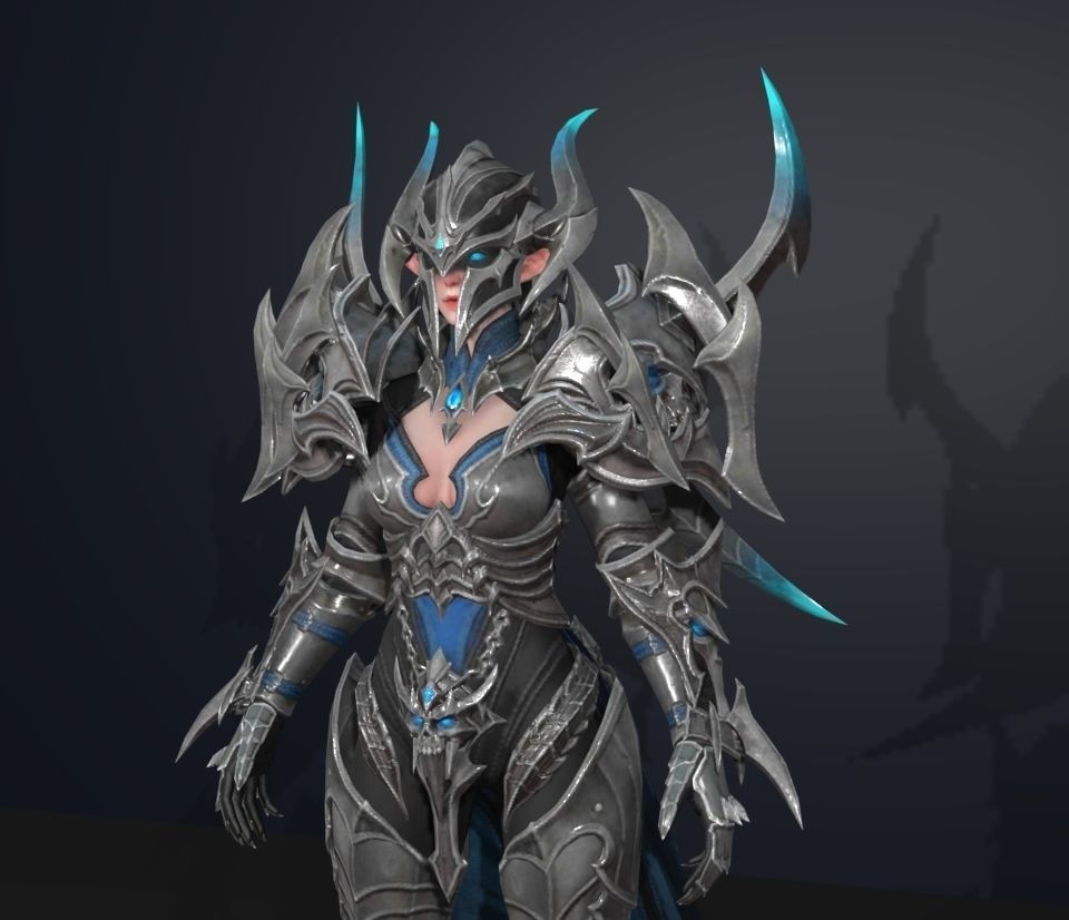 elf deathknight 3D model_2