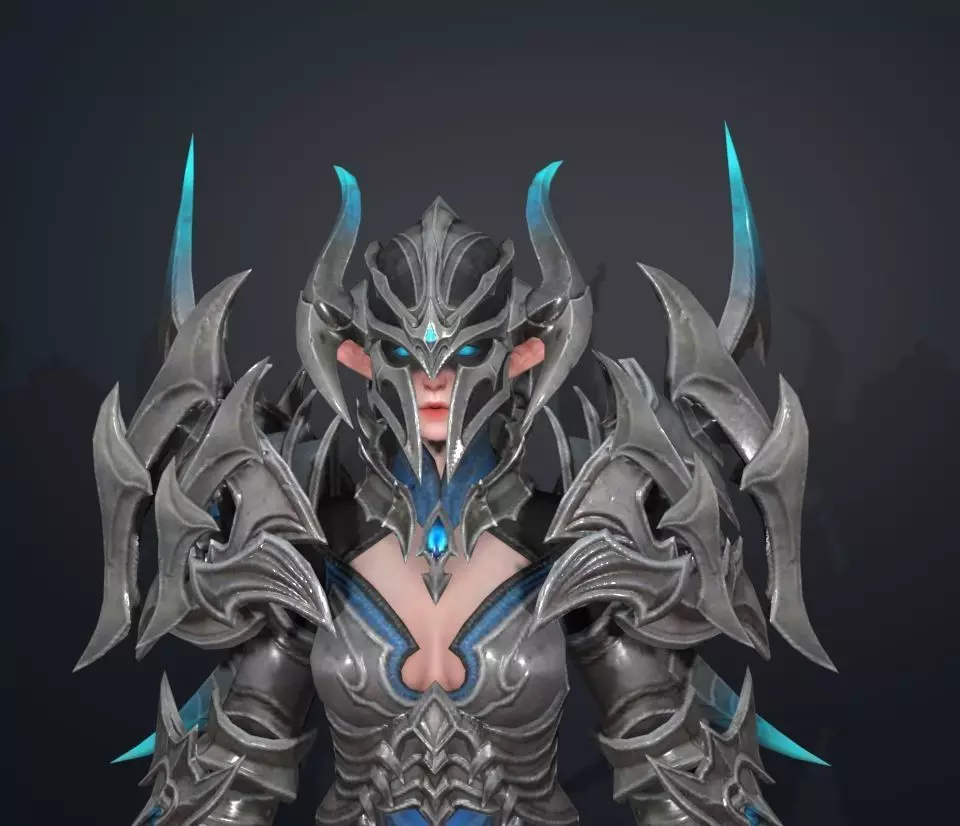elf deathknight 3D model_0