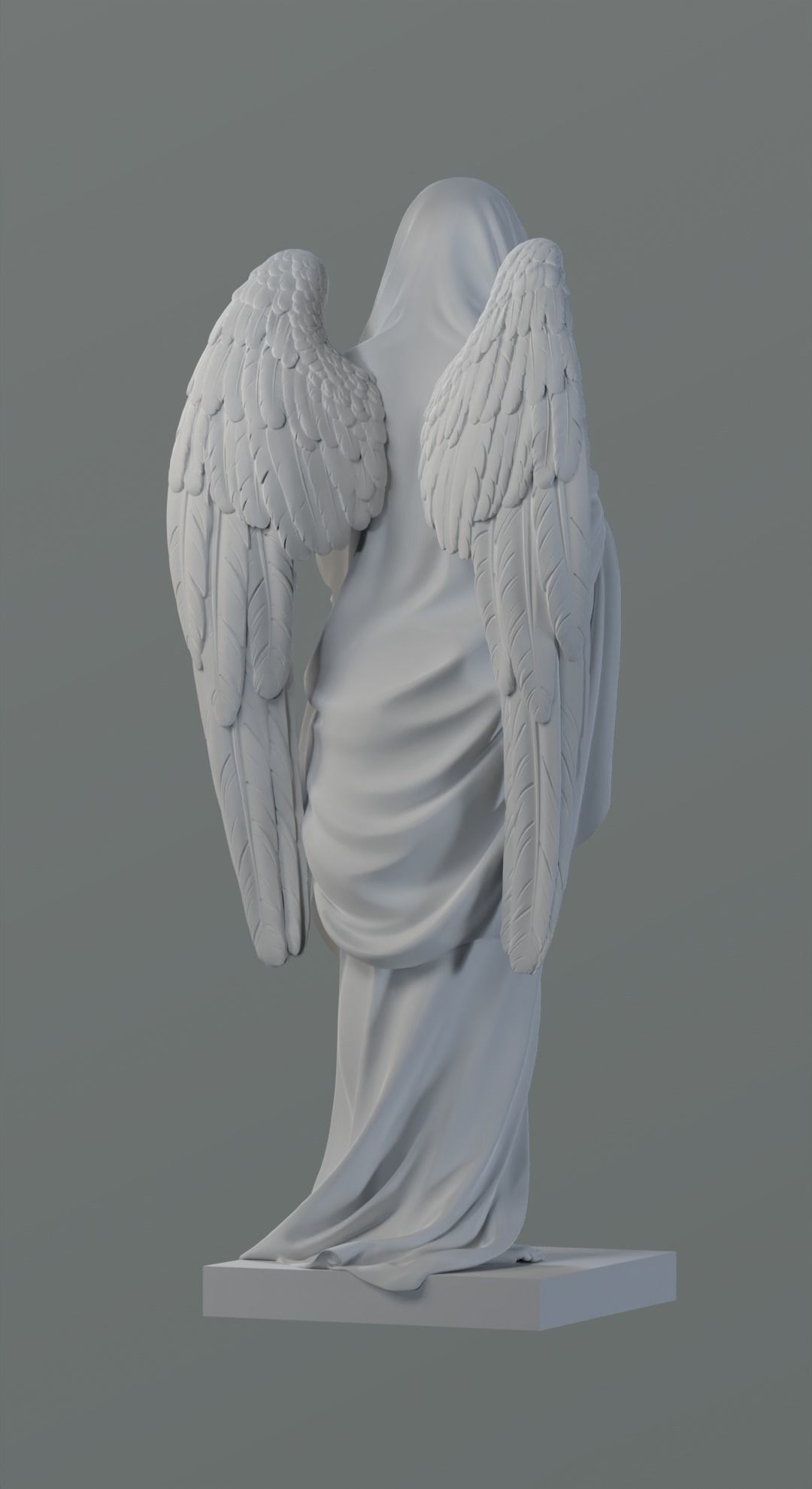 Praying angel 3D print model_6
