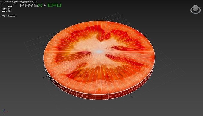 Prop10 A Slice of Tomato Low-poly 3D model 5