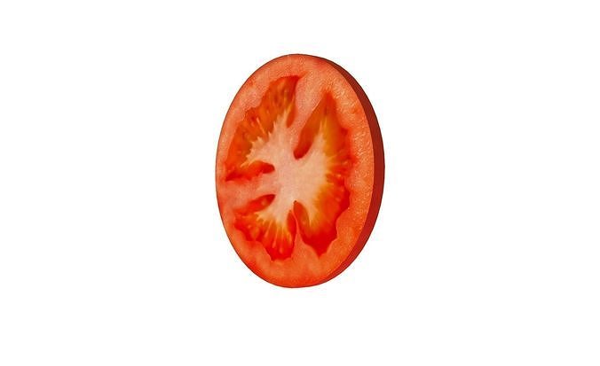 Prop10 A Slice of Tomato Low-poly 3D model 4