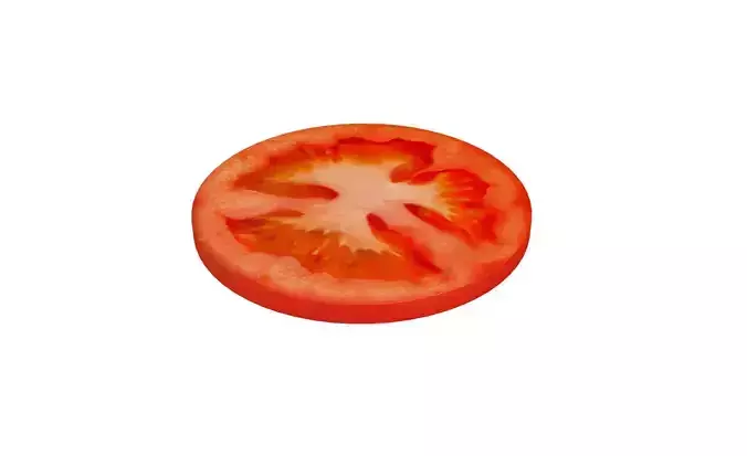 Prop10 A Slice of Tomato Low-poly 3D model