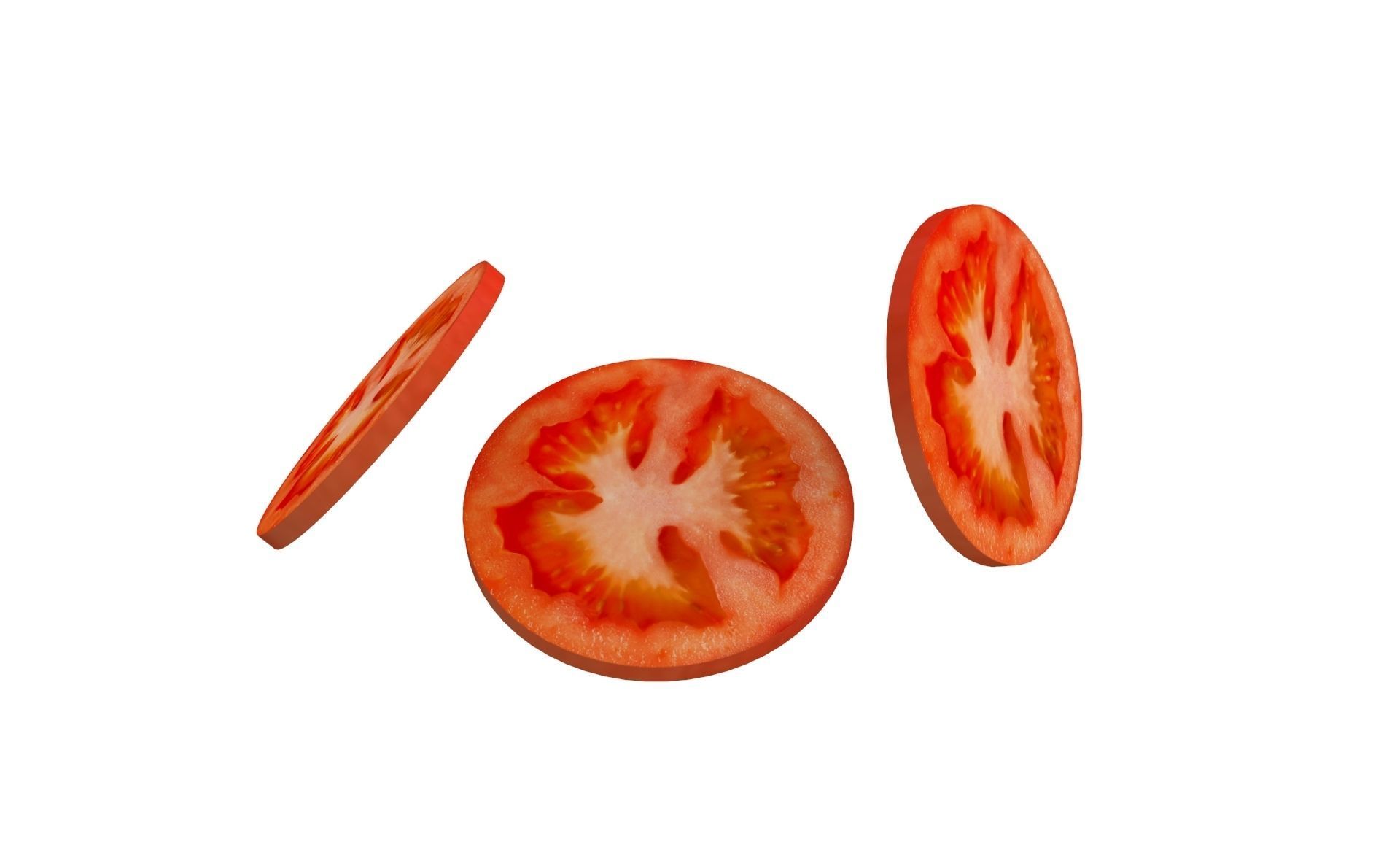 Prop10 A Slice of Tomato Low-poly 3D model_8