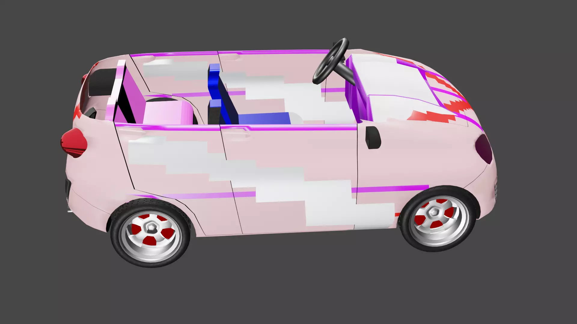 cartoon car  3D print model_0