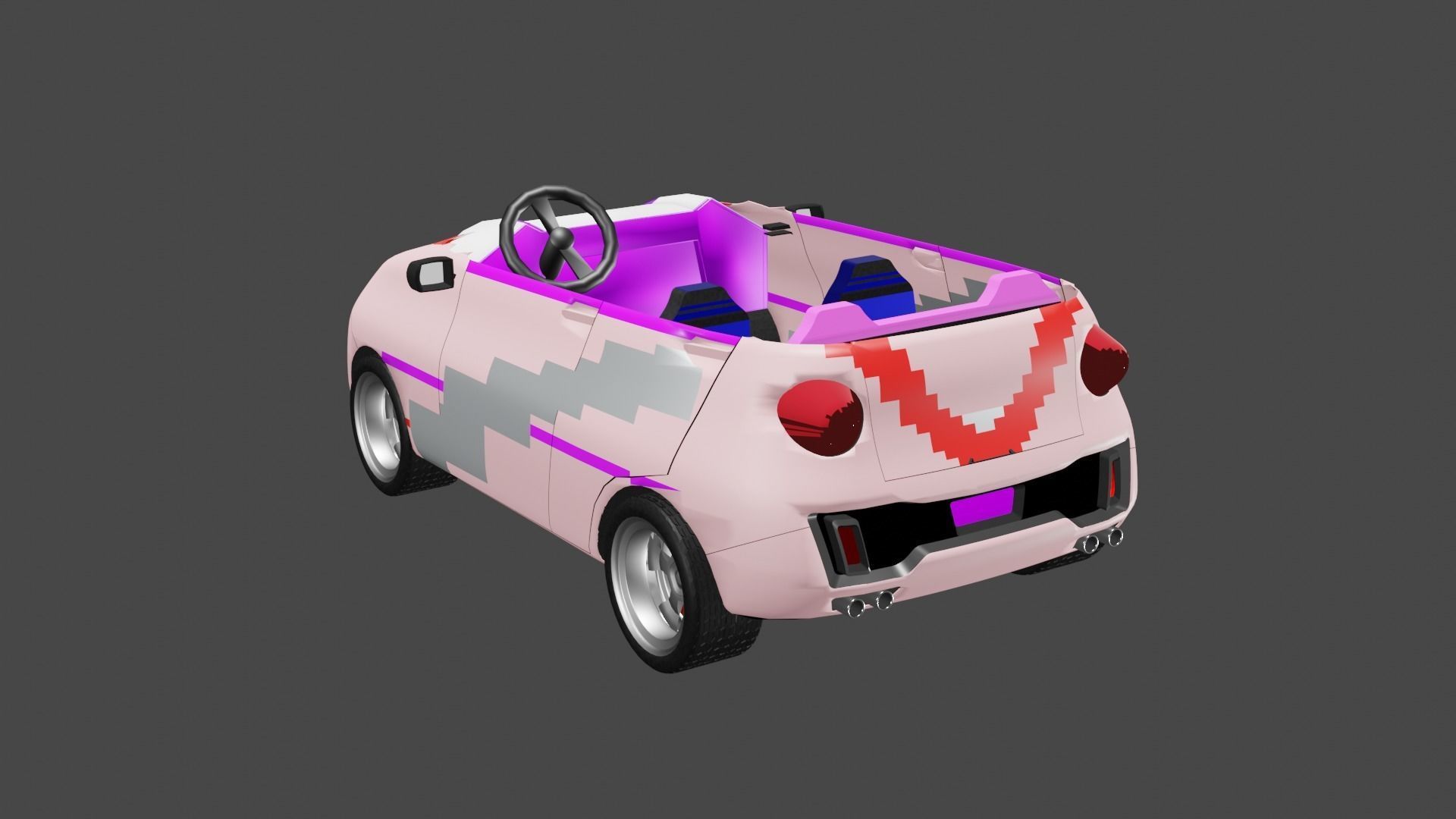 cartoon car  3D print model_1