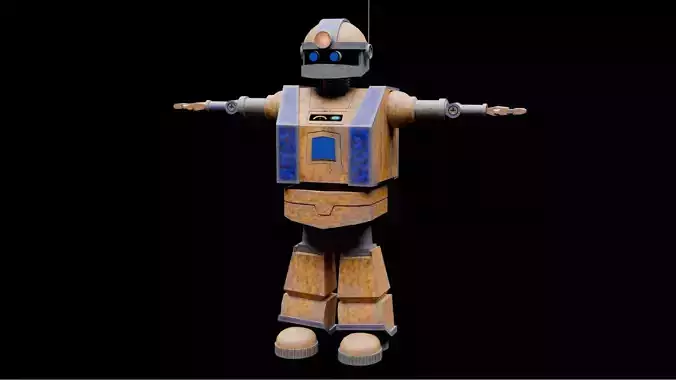 rusted robot 3d model