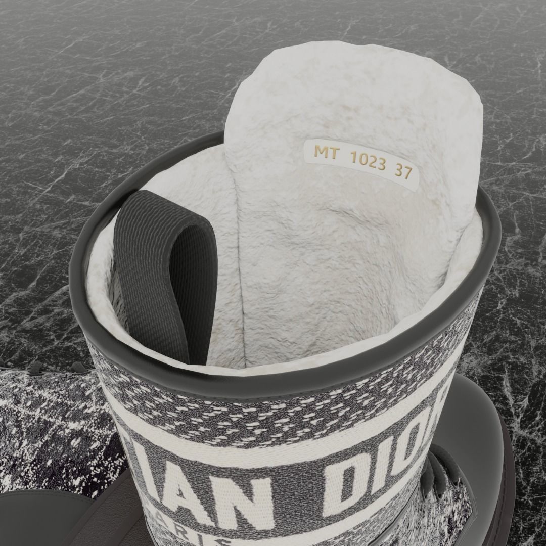 CHRISTIAN DIOR 3D SHOES D-MAJOR ANKLE BOOT Low-poly 3D model_10