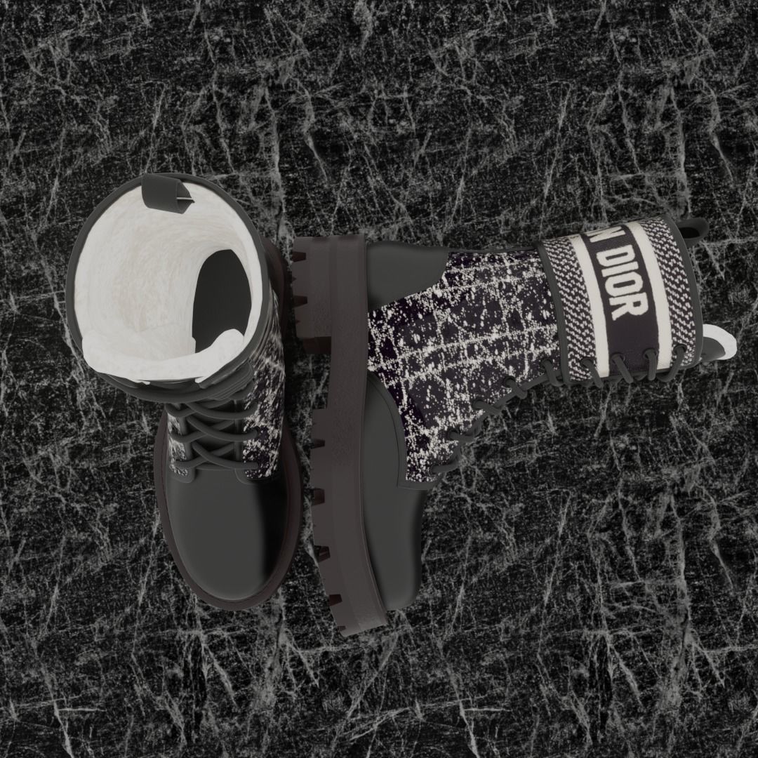 CHRISTIAN DIOR 3D SHOES D-MAJOR ANKLE BOOT Low-poly 3D model_2