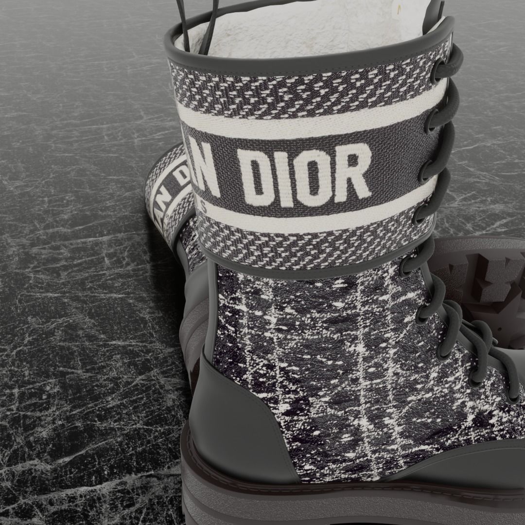 CHRISTIAN DIOR 3D SHOES D-MAJOR ANKLE BOOT Low-poly 3D model_9